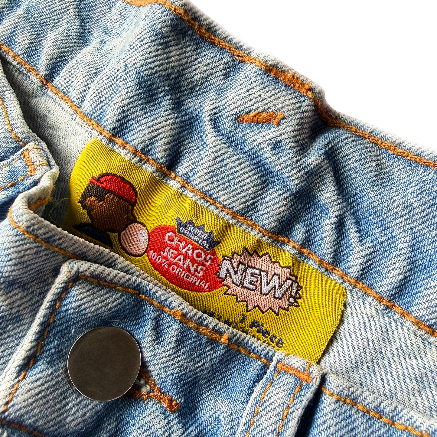 Bubblegum Jorts (Washed Blue)