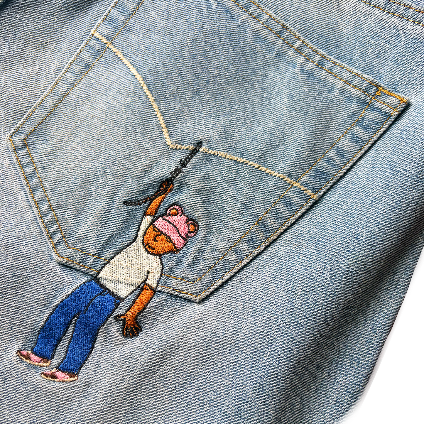 Bubblegum Jorts (Washed Blue)