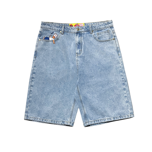 Chaos Bubblegum Jorts (Washed Blue)